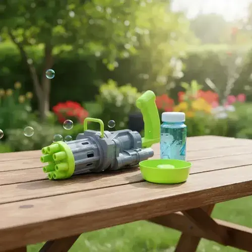 Pistola Blanster De Burbujas Bubble Fan Verde
