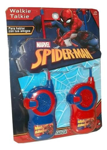 Walkie Talkie Ditoys Marvel Spiderman Alcance 30m Modelo 2339 Rojo