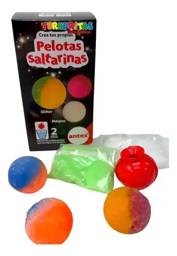 Pelotas Saltarinas Antex Para Armar Con Molde Y Polvos De Colores Transparentes