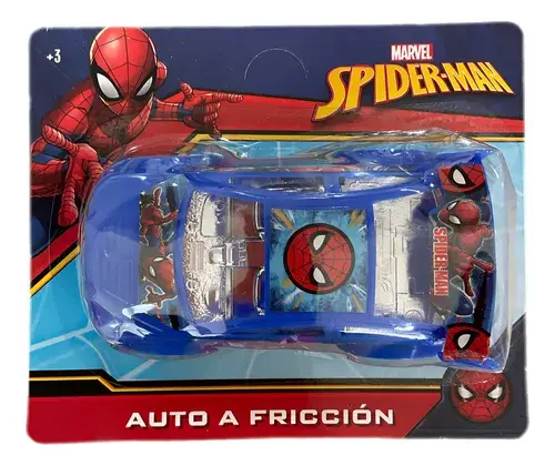 Bechar Auto A Fricción Spiderman Azul 17x14x5cm Juguete Infantil