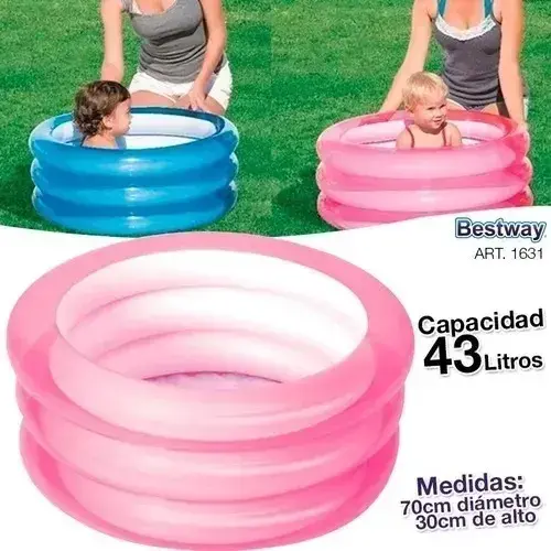 Pileta Inflable Bebes Niños 3 Aros 70 Cm Pelotero Bestway 9