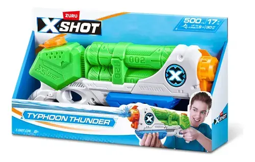 Pistola Lanza Agua Zuru X-shot 1228 Medium Typhoon Thunder Color Blanco
