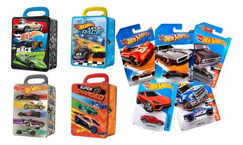 Super Combo 18 Autitos Hot Wheels Auto + Valija Guarda Autos