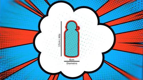 Botella 400ml Infantil Cn Pico Aluminio Resistente Personaje 9