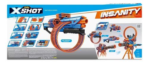 Ametralladora Arma Lanza Dardos Gigante 72 Dardos X-shot Mad Azul 2