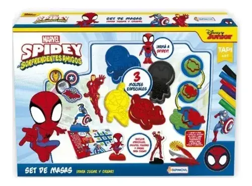Spider-man Set De Mesa Con Masas,moldes Y Figuras Para Armar Spidey