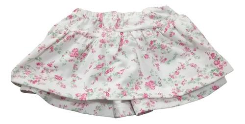 Conjunto Bebe Beba Remera Pollera Con Flores Algodón Premium 3