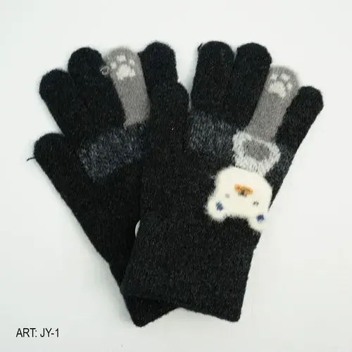 Guantes Infantil Largos Niños Invierno Abrigado Osito Conejo 9