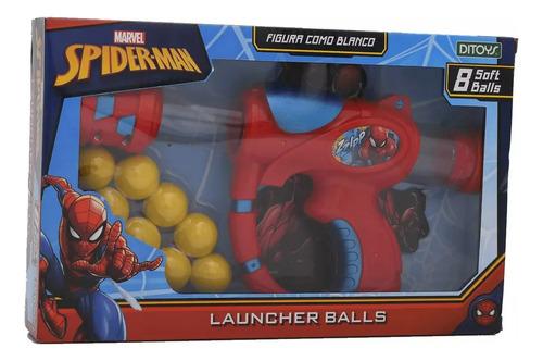 Pistola Lanza Pelotas De Juguete Spiderman Lanzador Spidey Spider Man