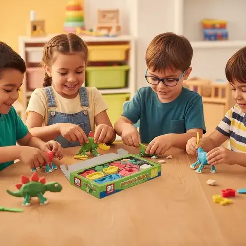 Juego De Masa Plastilina Diver Masa Dinosaurios 210gr Bontus Multicolor 3