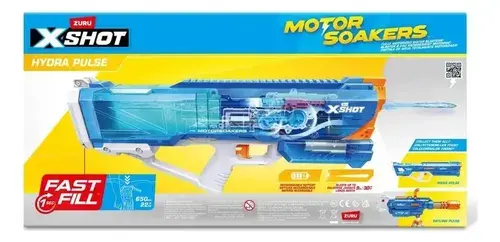 Pistola De Agua Motorizada Gigante Con Llenado Rapido X-shot Azul 5