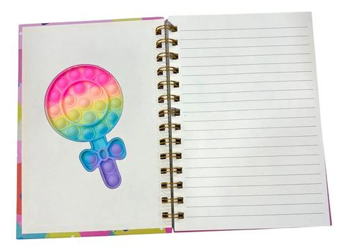 Cuaderno Rayado Pop It 60 Hojas Colorido Divertido Escolar 2