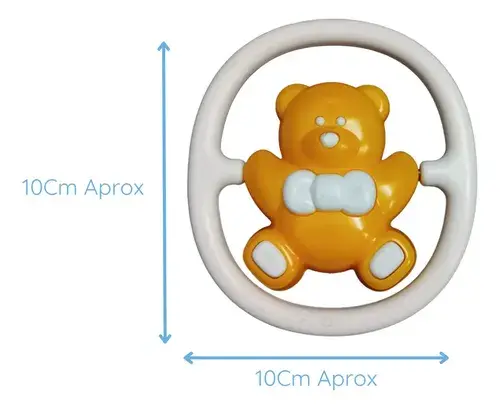 Sonajero De Osito Baby Puppe Para Bebés De 6 Meses Con Sonido Blanco, Naranja 8