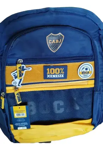 Combo Set Mochila Reforzada + Cartuchera Escolar Boca Junior 9