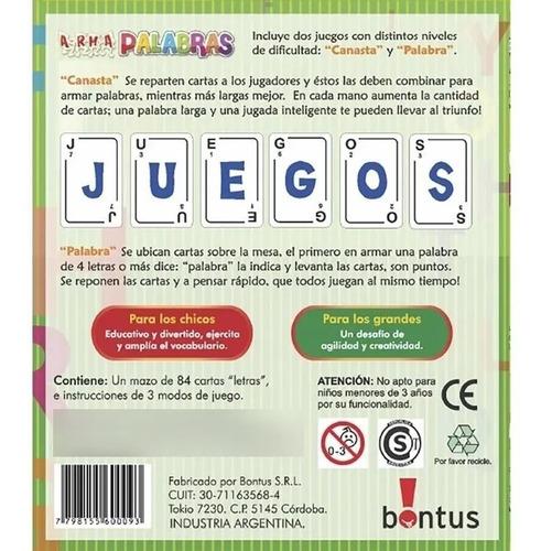 Arma Palabras Juego De Mesa Cartas Viaje Bontus 3