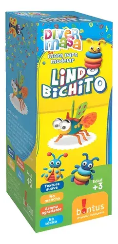 Masa Para Modelar Bontus Divermasa 3 Colores Textura Suave No Tóxica Lindo Bichito