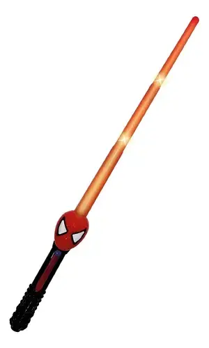 Espada De Juguete Ditoys Spiderman Roja 40cm Con Luz Y Sonido Rojo