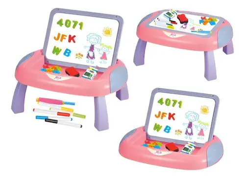 Mesita Con Pizarra Mágicnetica 2 En 1 Con Accesorios Juliana Rosa