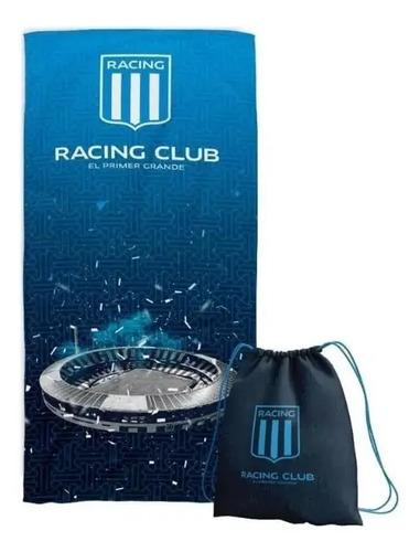 Toallon Playero Microfibra Secado Rapido Racing + Mochila
