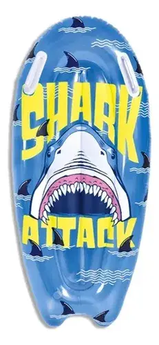 Tabla Barrenadora Inflable Tiburon Shark Pileta Niño Verano 5