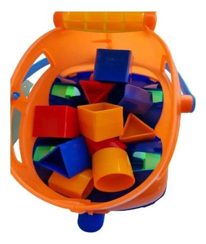 Vagon Didáctico Vehículo Con Bloques Formas Encastre Duravit Multicolor 4