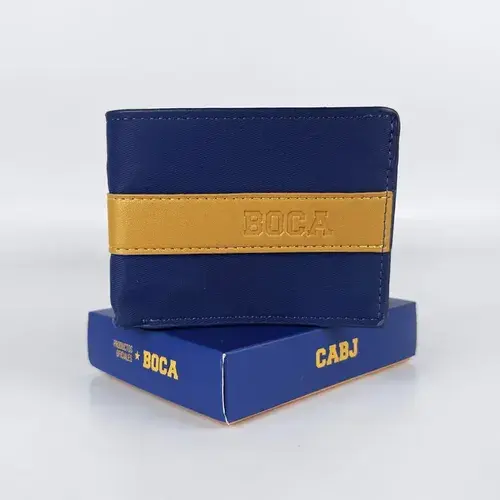 Billetera De Hombre Boca Juniors De Cuero Licencia Oficial 2