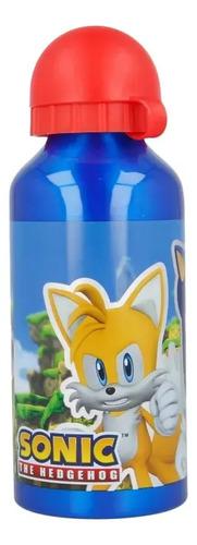Botella De Aluminio Sonic 400 Ml Agua Bebidas Verano Azul Azul 7