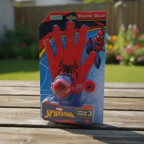 Shooter Glove Spiderman Guante Lanzador 3 Discos Hombre Arañ Spider Man