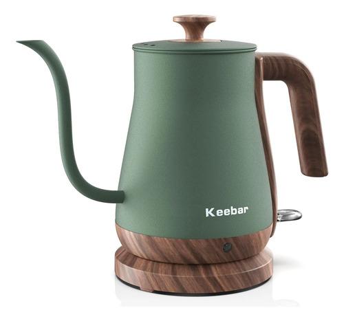 Hervidor Eléctrico Cuello De Cisne Acero Inoxidable 0.8l Verde