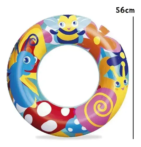 Salvavidas Aro Inflable Flotador Bichitos 56cm Pileta Playa Brillante 9
