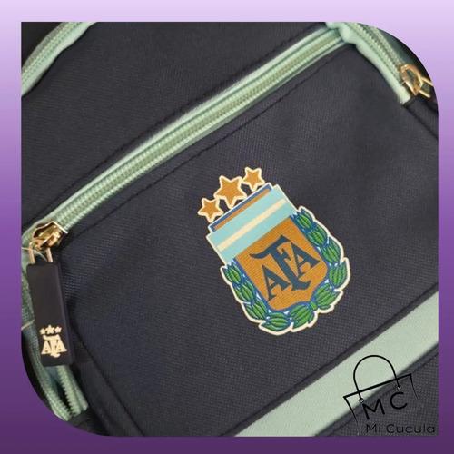Bolso Cruzado Deportivo Quemoda Poliéster Azul Bandolera Afa 3,5l Argentina 4