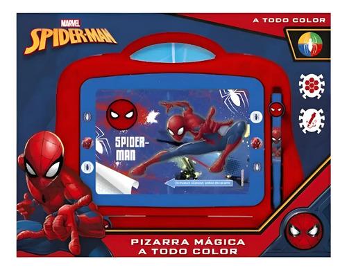 Pizarra Magica A Color Spiderman Marvel Hombre Araña Dibujar Azul Y Rojo 5
