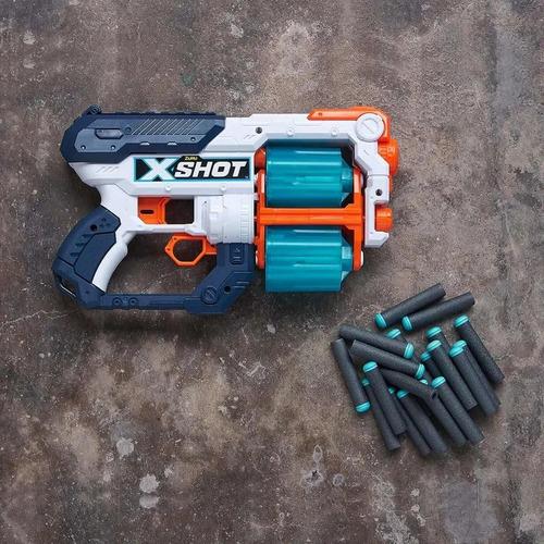 Pistola Doble Xcess Lanza Dardos A 24m Arma Infantil X-shot Rojo/azul 11