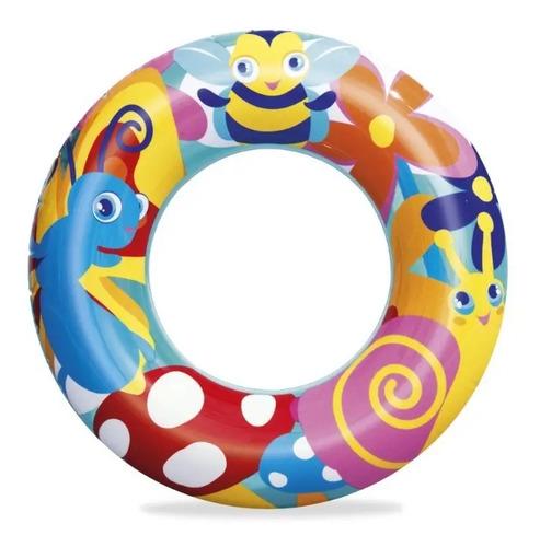 Aro Inflable Bestway 36013 Flotador Celeste De Animales 56cm 7