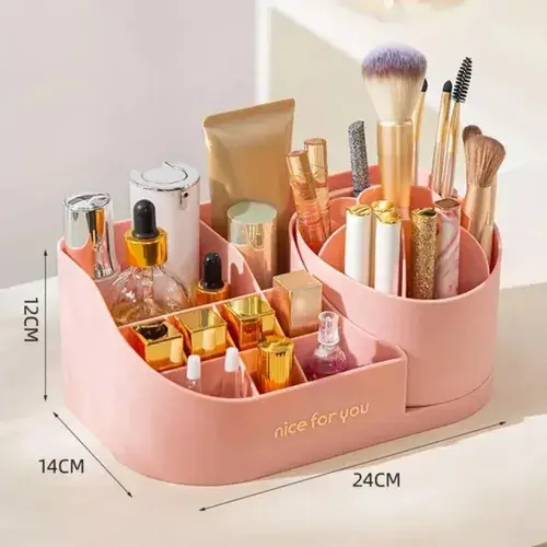 Organizador Maquillaje Porta Brochas Giratorio Cosmeticos 7