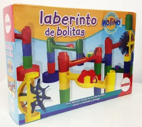 Juego De Mesa Laberinto De Bolitas Molino Para Armar Antex Multicolor 2