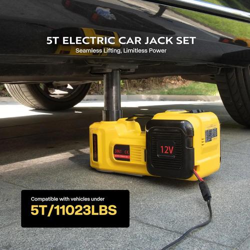 Gato Eléctrico Para Auto 3 En 1, 12v 5 Toneladas Portátil 6