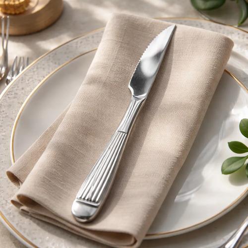 Pack X12 Cuchillos De Mesa Acero Inoxidable 21,5 Cm Plateado 3