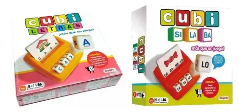 Combo Juegos Cubi Letras + Cubi Silaba Didacticos Aprender 2