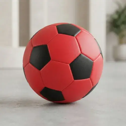 Pelota Soft Chica De Futbol 10cm Rojo