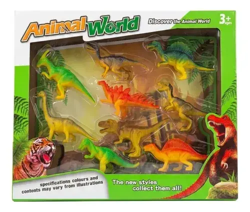 Set Dinosaurios Animal World Figuras Plásticas Juguete