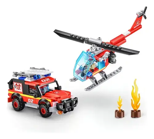 Bloques Zuru Max City Estación De Bomberos 265 Piezas Fire Rescue 2