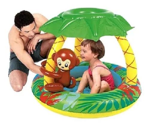 Combo Pileta Pelotero Bebe Mono Selva Con Techo + 100 Pelota Selva 8