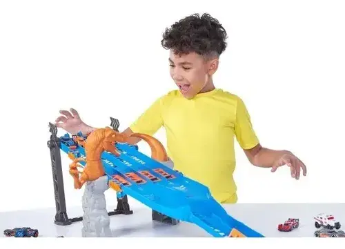 Pista Lanzadora Autos Metal Machine Dinosaurio Lane Madness Dino 6