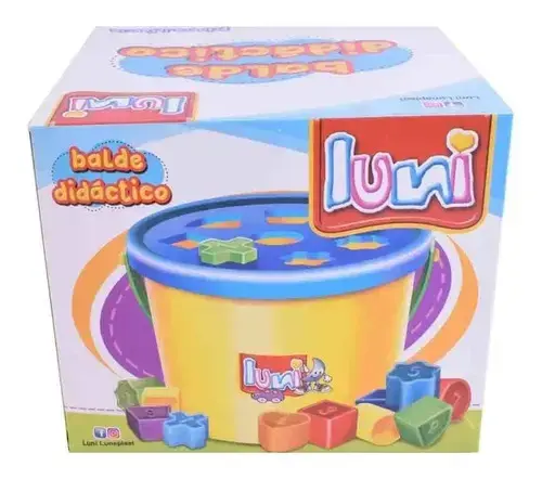 Bloques Balde Didáctico Luni 18 Piezas