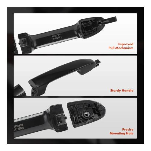 Manijas Puerta Kia Spectra 2004-2009 Kit 4 Piezas Negro Negro Delantera/trasera 5