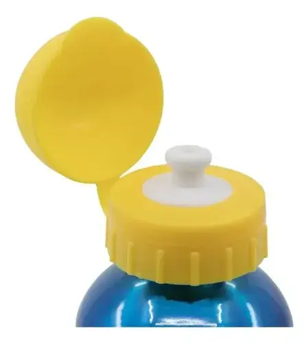 Botella Aluminio Mickey 400 Ml Azul Antigoteo Con Sorbete 3