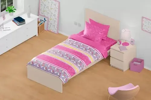 Juego De Sabanas Infantil Niños Dinos Unicornios 1 1/2 Plaza 7