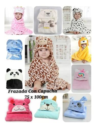 Frazada Con Capucha Animales Bebe Jirafa Unicornio Oso Vaca Animales Vs 10