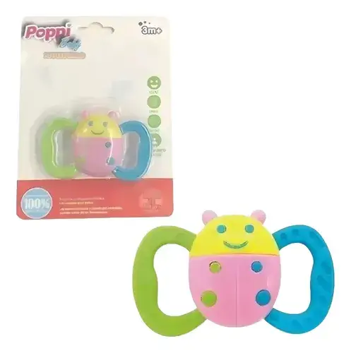 Mordillo Con Sonajero 2 En 1 Para Bebe Con Formas Poppi Baby 2